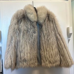 Saga Fox Fur Coat size Small